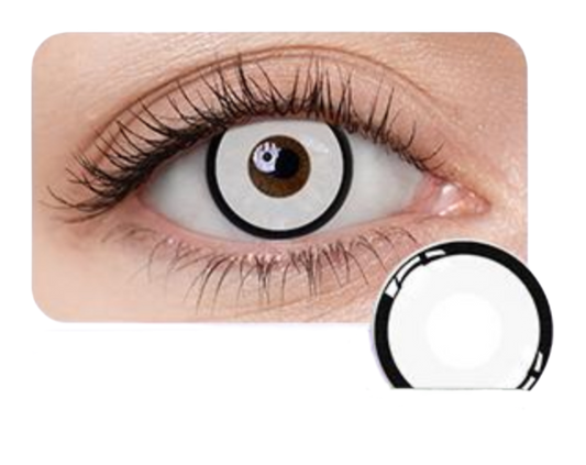 White/ Black Ring Halloween Jahreslinsen